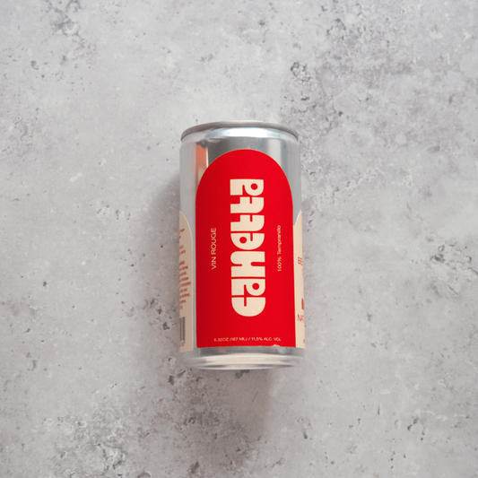 A 187ml can of red wine made from Tempranillo grapes from Spain and canned for Canetta.