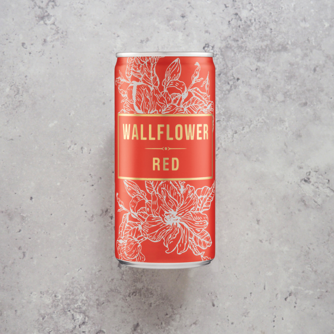 Wallflower's Red Wine from La Mancha, a Tempranillo and Cabernet Sauvignon blend with blackberry fruit and a smooth finish.