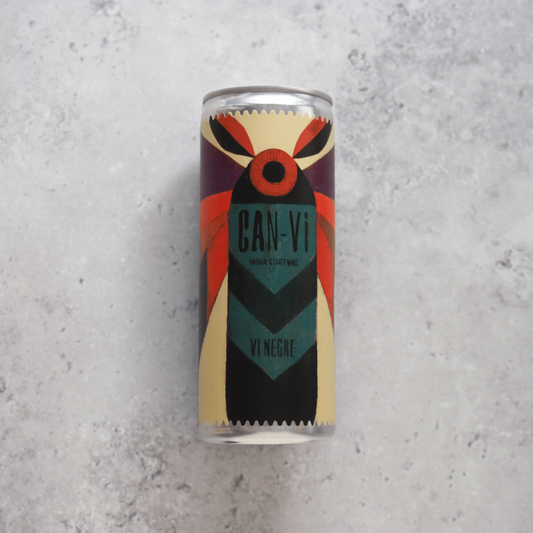 A 250ml can of red wine made from Garnatxa and Trepat grapes from Spain by Can-Vi.