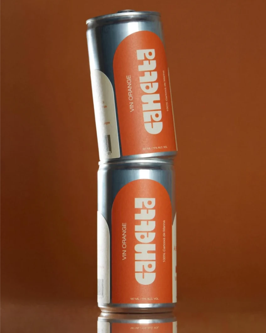 Canetta Orange canned wine – bold 100% Cartoixà from Tarragona, full of zest, herbs, and Mediterranean complexity.