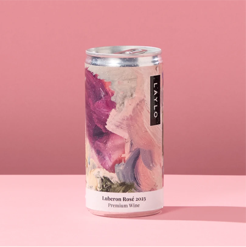 Laylo Luberon Rosé 2023 canned wine – pale pink French rosé