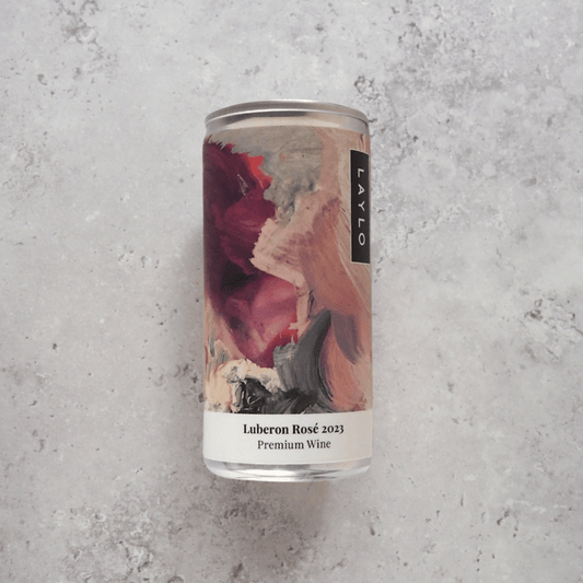 Laylo Rosé canned wine from France – crisp, fruity rosé with notes of redcurrants and strawberries. 