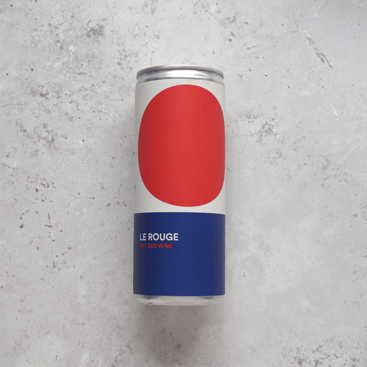 A 250ml can of red wine, blending 50% Grenache and 50% Vermentino, sourced from France.