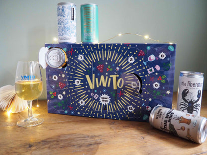 Vinito white wine advent calendar with 12 canned wines
