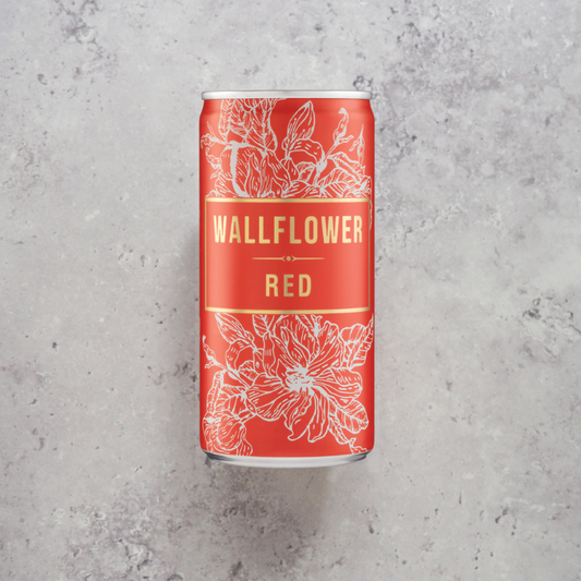 Wallflower's Red Wine from La Mancha, a Tempranillo and Cabernet Sauvignon blend with blackberry fruit and a smooth finish.